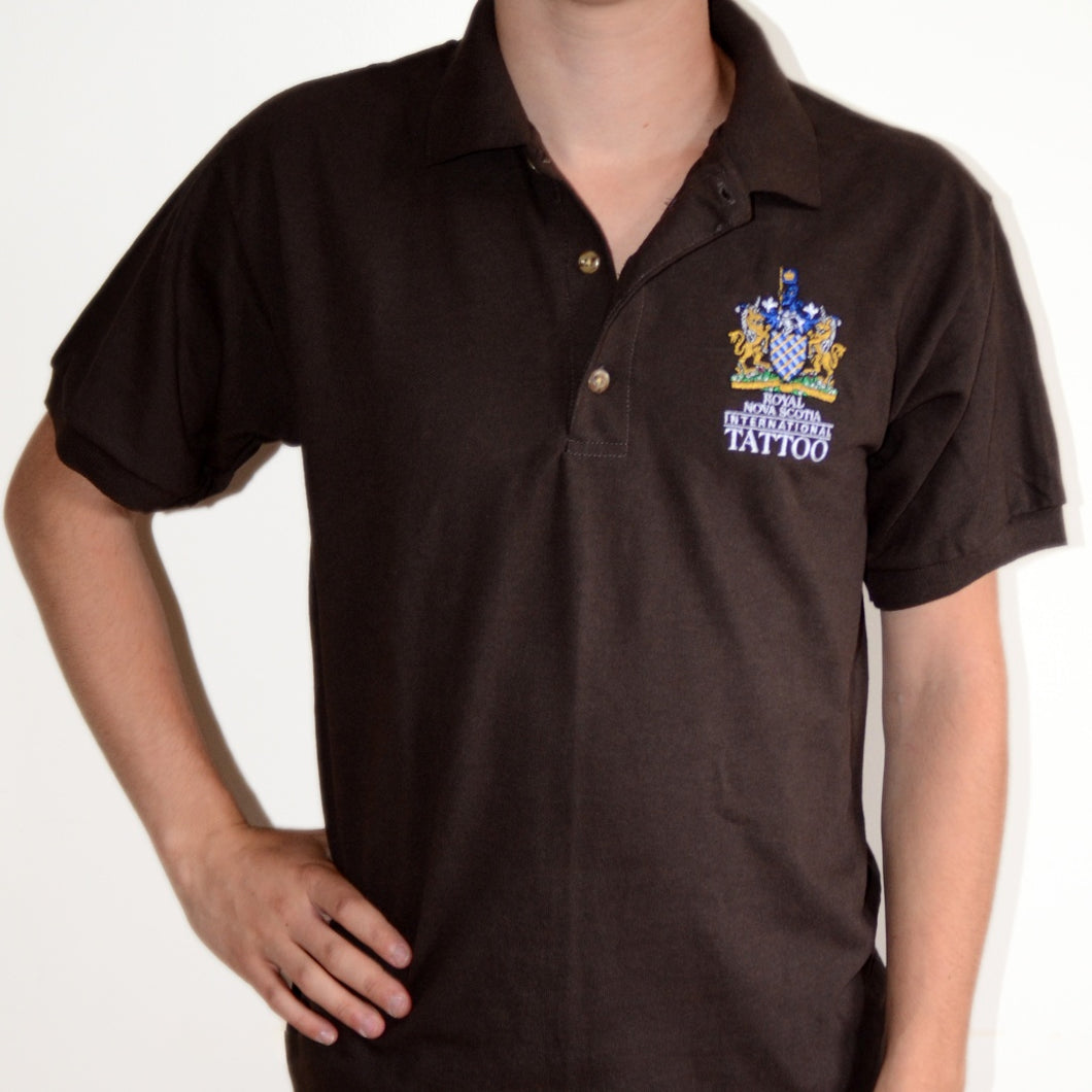 Golf Shirt Chocolate Coat of Arms